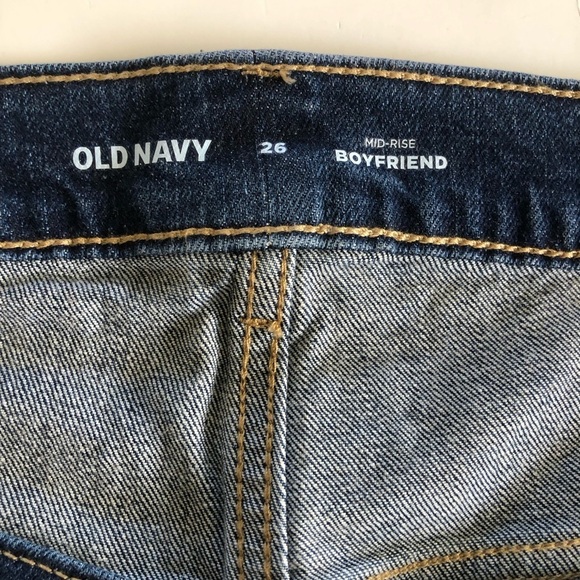 Old Navy Woman’s Mid-Rise Dark-Wash Boyfriend Jeans Plus Size 26 - Picture 9 of 14